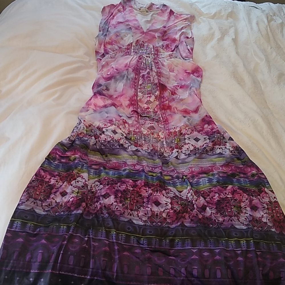 ⚠️5️⃣for💲3️⃣0️⃣Boho sleeveless stretch maxi dress